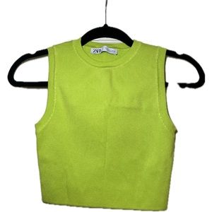 Zara neon green tank top